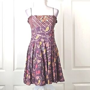 Free People NWT Embroidered Tube Flare Dress